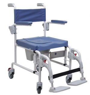 Silla ducha acero INOX con ruedas